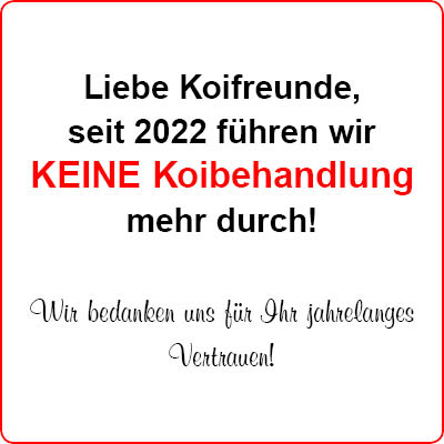 Wir behandeln keine Kois mehr!